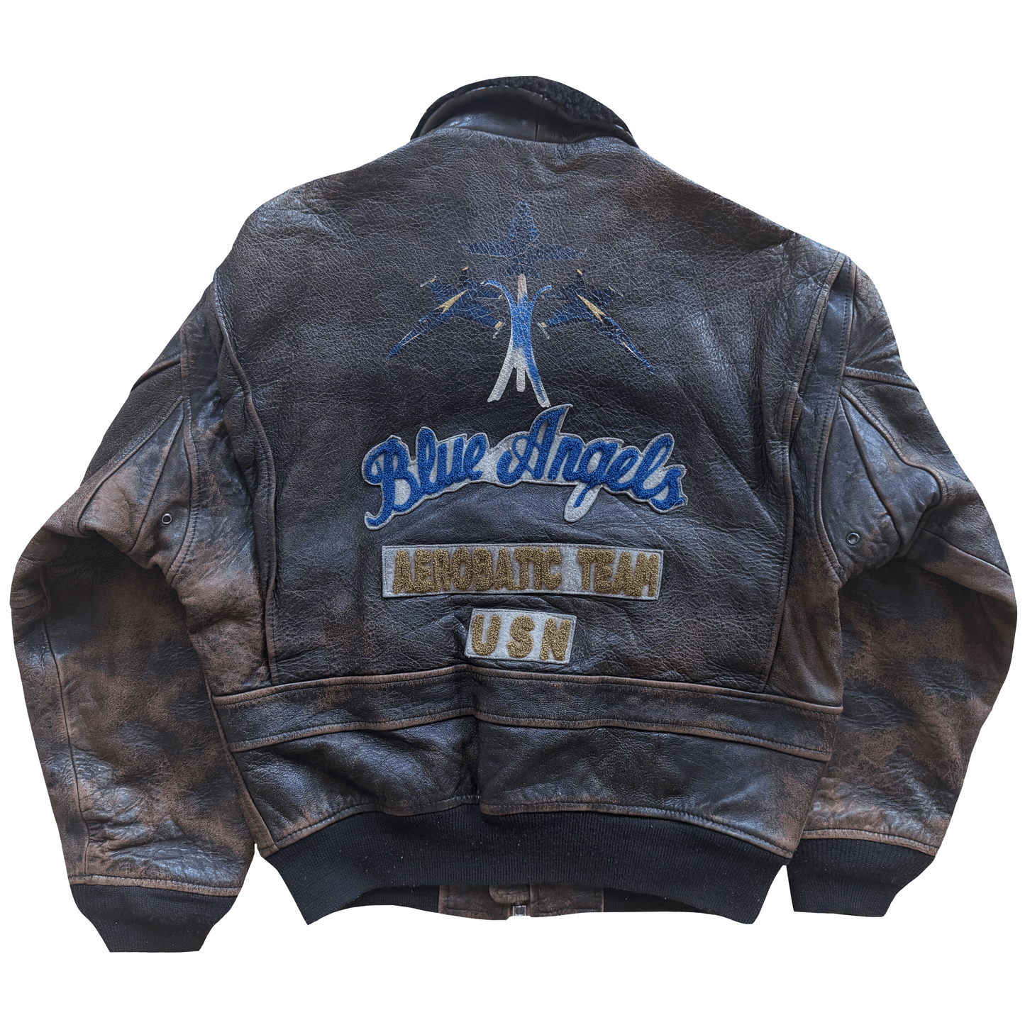 Avirex 1991 'Blue Angels' G-1 Leather Flight Jacket - S / M