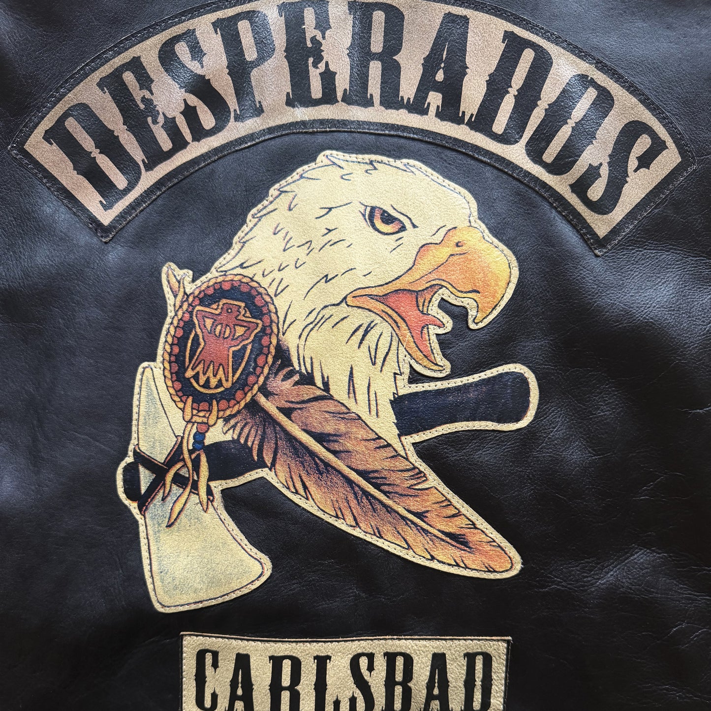 Avirex 'Desperado' Leather Biker Vest - XL