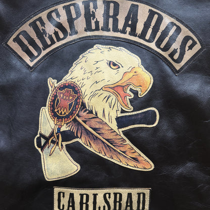 Avirex 'Desperado' Leather Biker Vest - XL