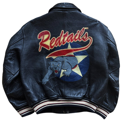 Avirex 'Red Tails' Leather Varsity Jacket - S