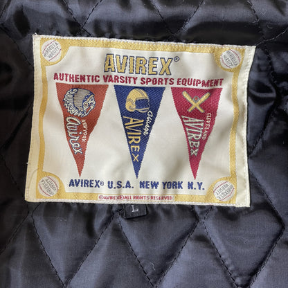 Avirex 'Speed Tigers' Leather Varsity Jacket - L