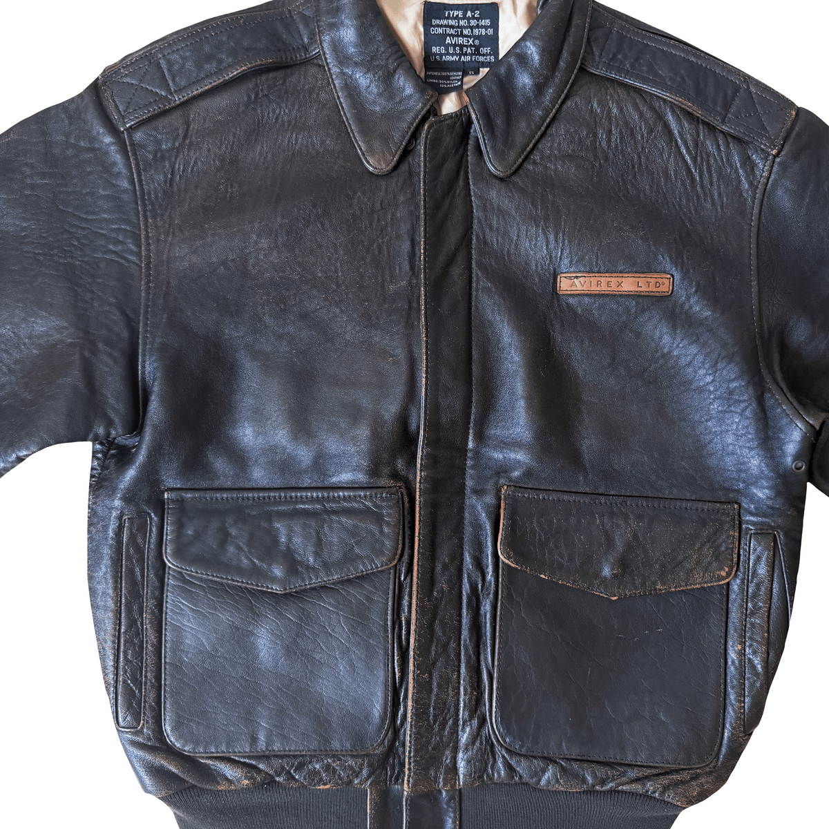 Avirex 'Visibility Perfect' 1988 A2 Leather Flight Jacket - S /M