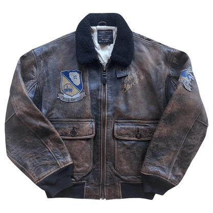 Avirex 1991 'Blue Angels' G-1 Leather Flight Jacket - S / M