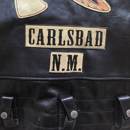 Avirex 'Desperado' Leather Biker Vest - XL