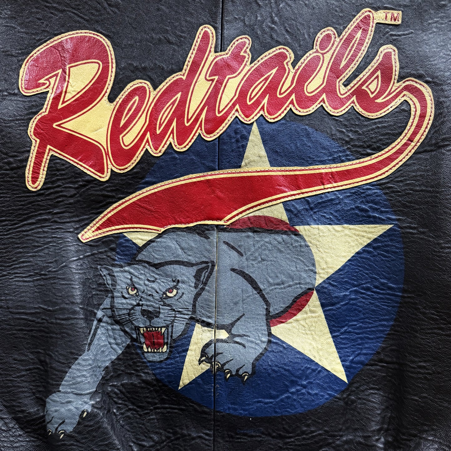 Avirex 'Red Tails' Leather Varsity Jacket - S