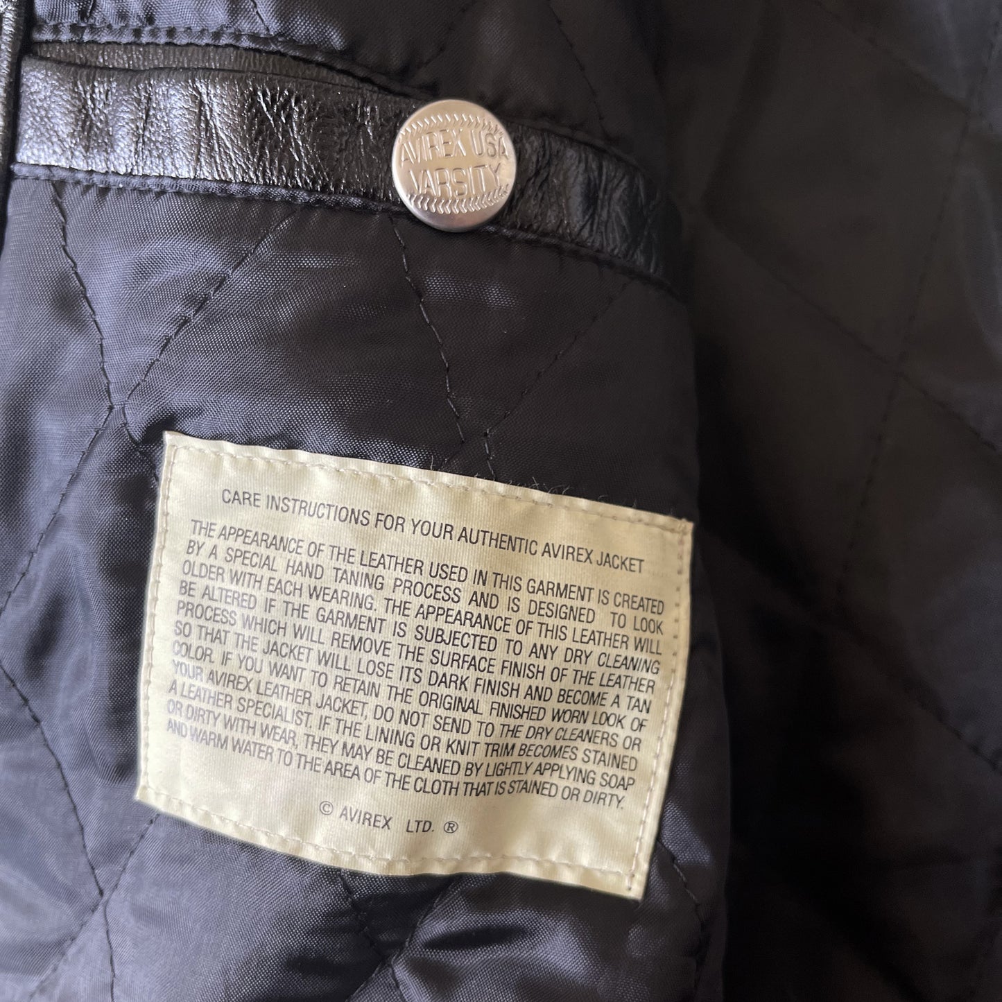 Avirex 'Speed Tigers' Leather Varsity Jacket - L