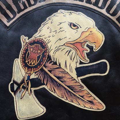 Avirex 'Desperado' Leather Biker Vest - XL