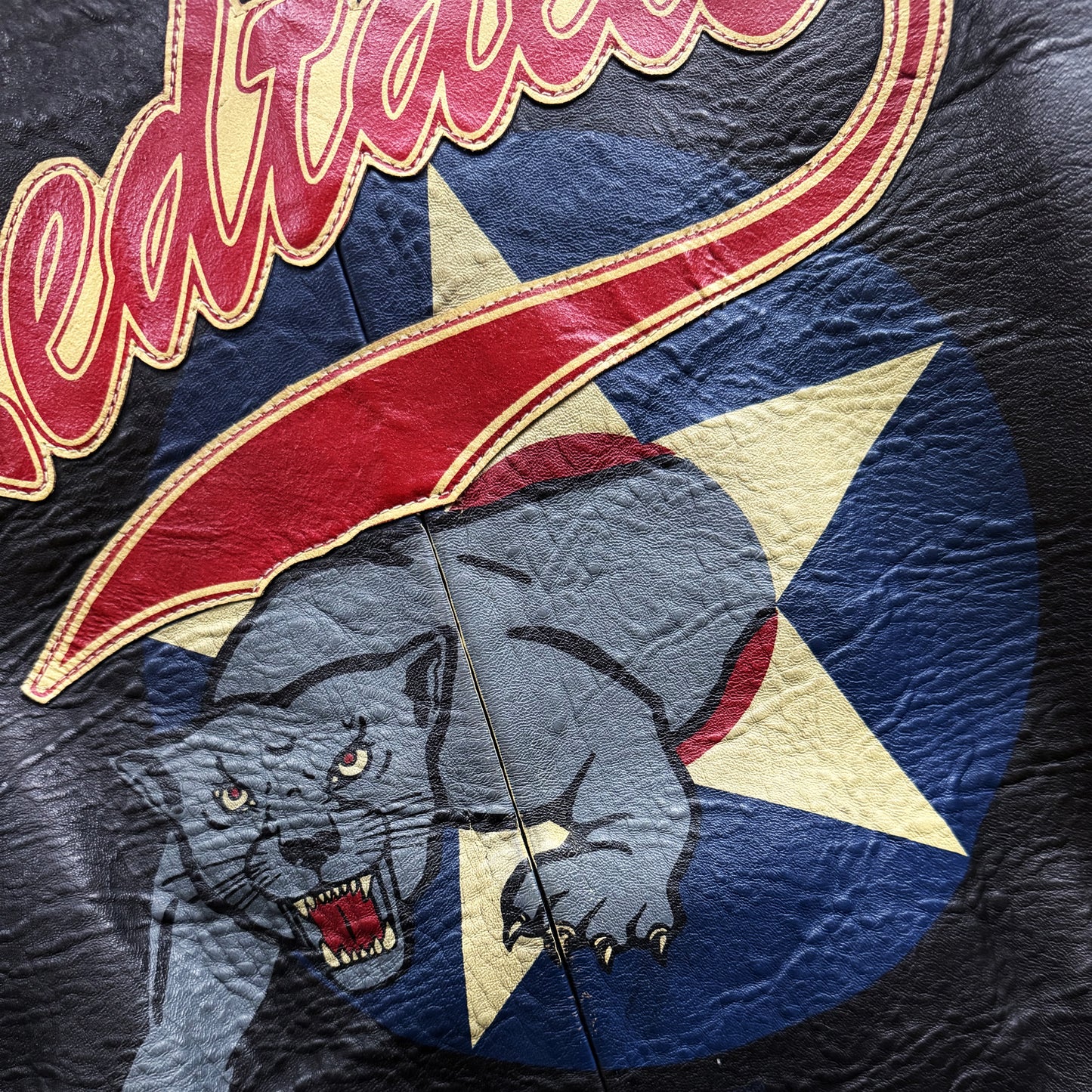 Avirex 'Red Tails' Leather Varsity Jacket - S