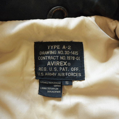 Avirex 'The K.O Kid' A2 Leather Flight Jacket - S / M