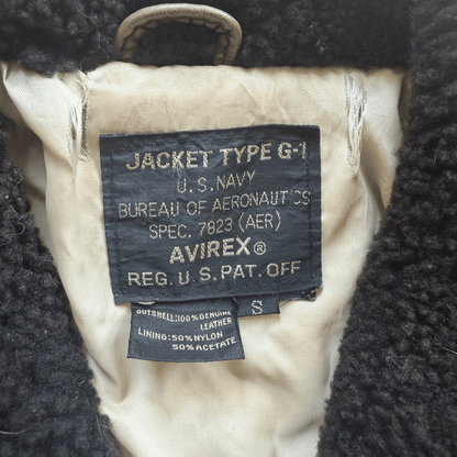 Avirex 1991 'Blue Angels' G-1 Leather Flight Jacket - S / M