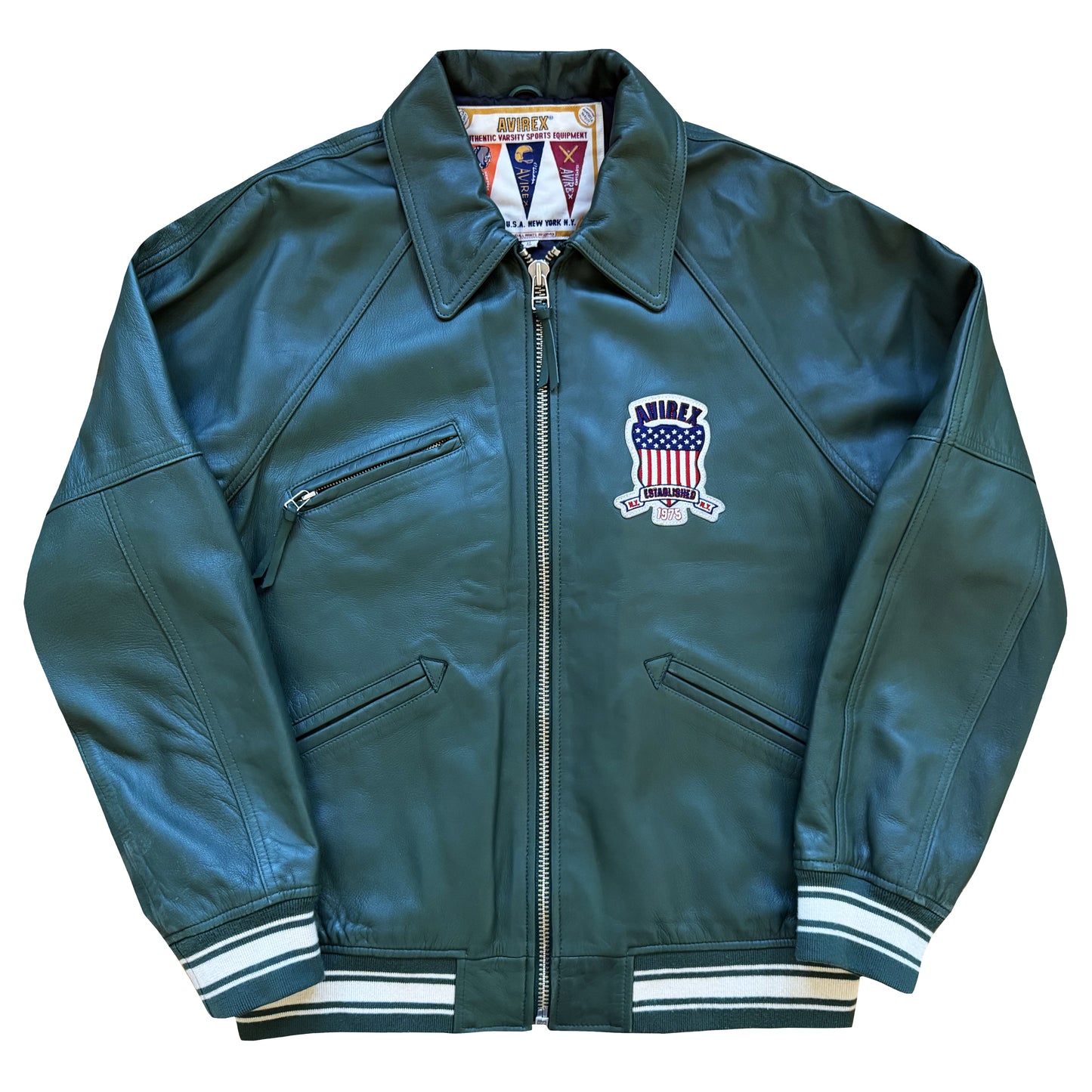 Avirex Icon Leather Varsity Jacket - XL