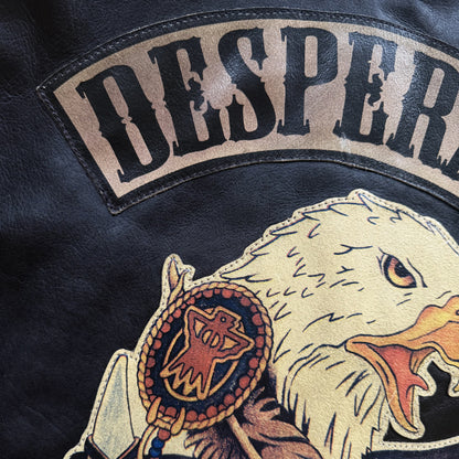 Avirex 'Desperado' Leather Biker Vest - XL