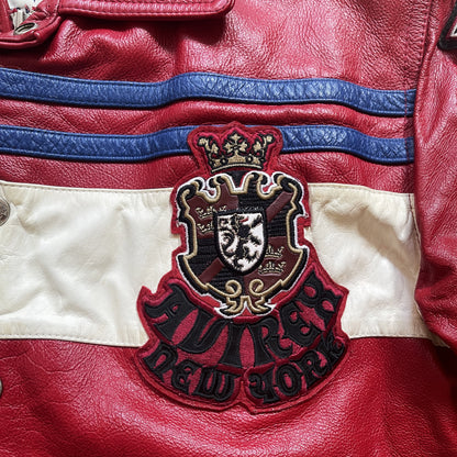 Avirex Lions Leather Varsity Jacket - M