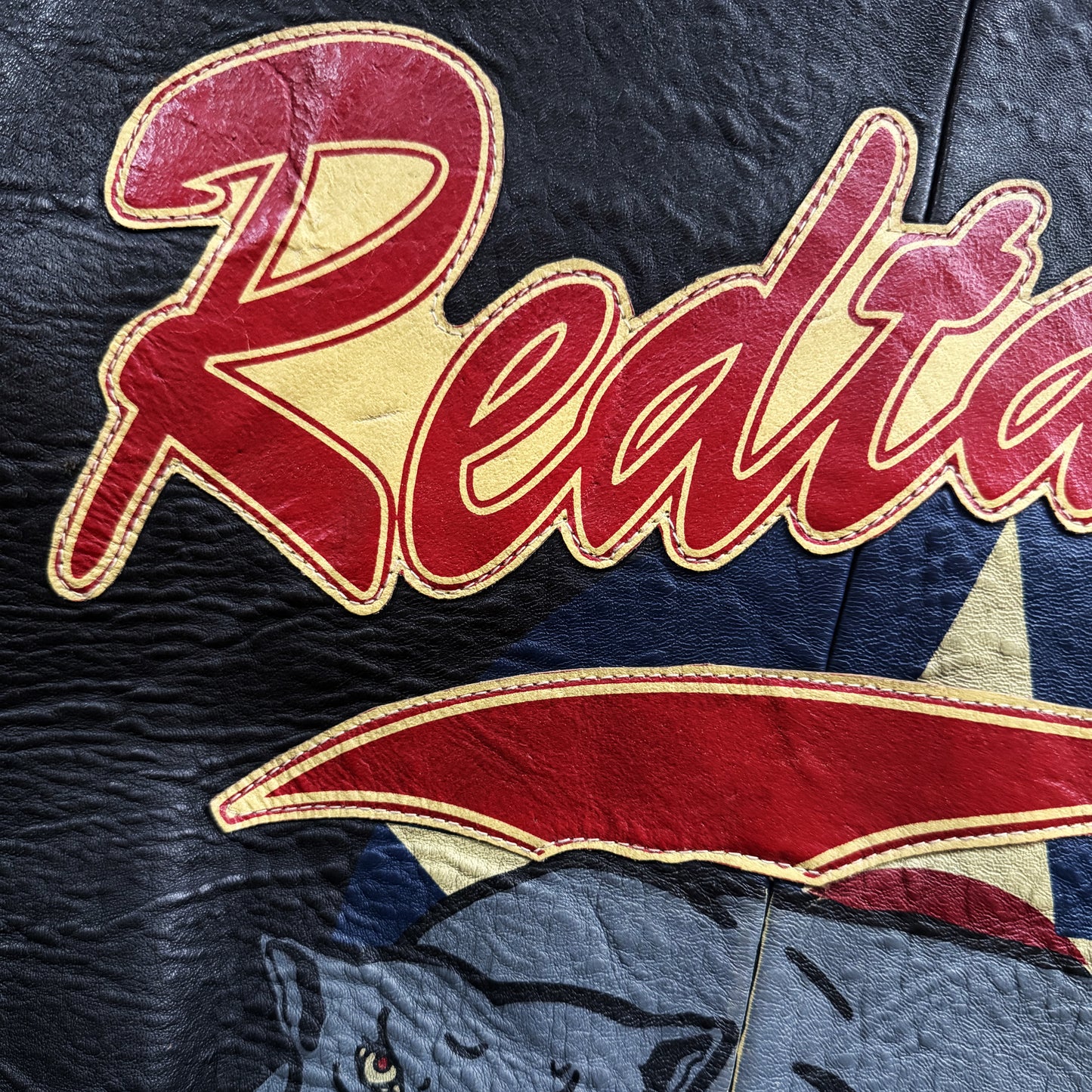 Avirex 'Red Tails' Leather Varsity Jacket - S