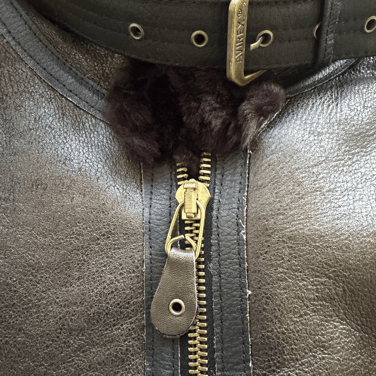 Avirex B-3 Sheepskin Aviator Flight Jacket - M