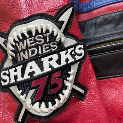 Avirex 'West Indies Sharks' Leather Varsity Jacket - XL