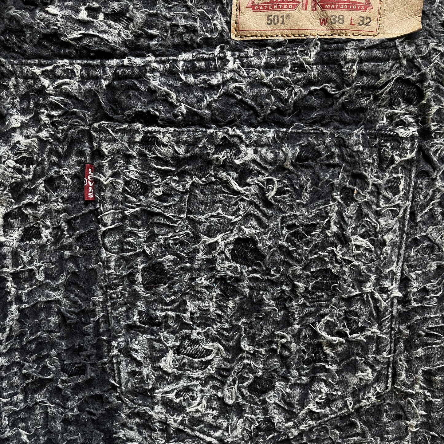 Boro Sashiko Distressed 501 Jeans - W36"