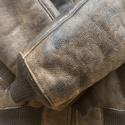 Schott B-6 Sheepskin Aviator Flight Jacket - M