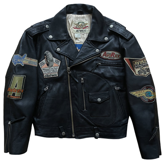 Avirex Leather Biker Jacket - L