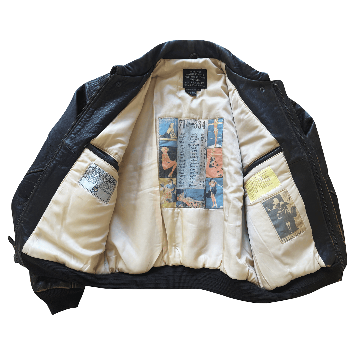 Avirex 'The K.O Kid' A2 Leather Flight Jacket - S / M