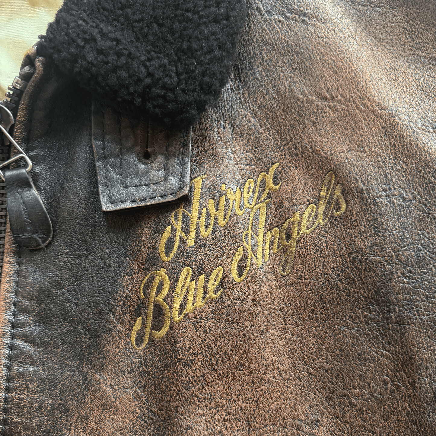 Avirex 1991 'Blue Angels' G-1 Leather Flight Jacket - S / M