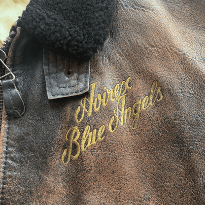 Avirex 1991 'Blue Angels' G-1 Leather Flight Jacket - S / M