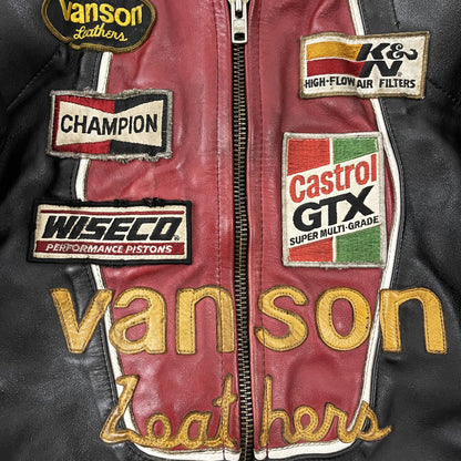Vanson Leathers One Star Motorcycle Racer Jacket - S