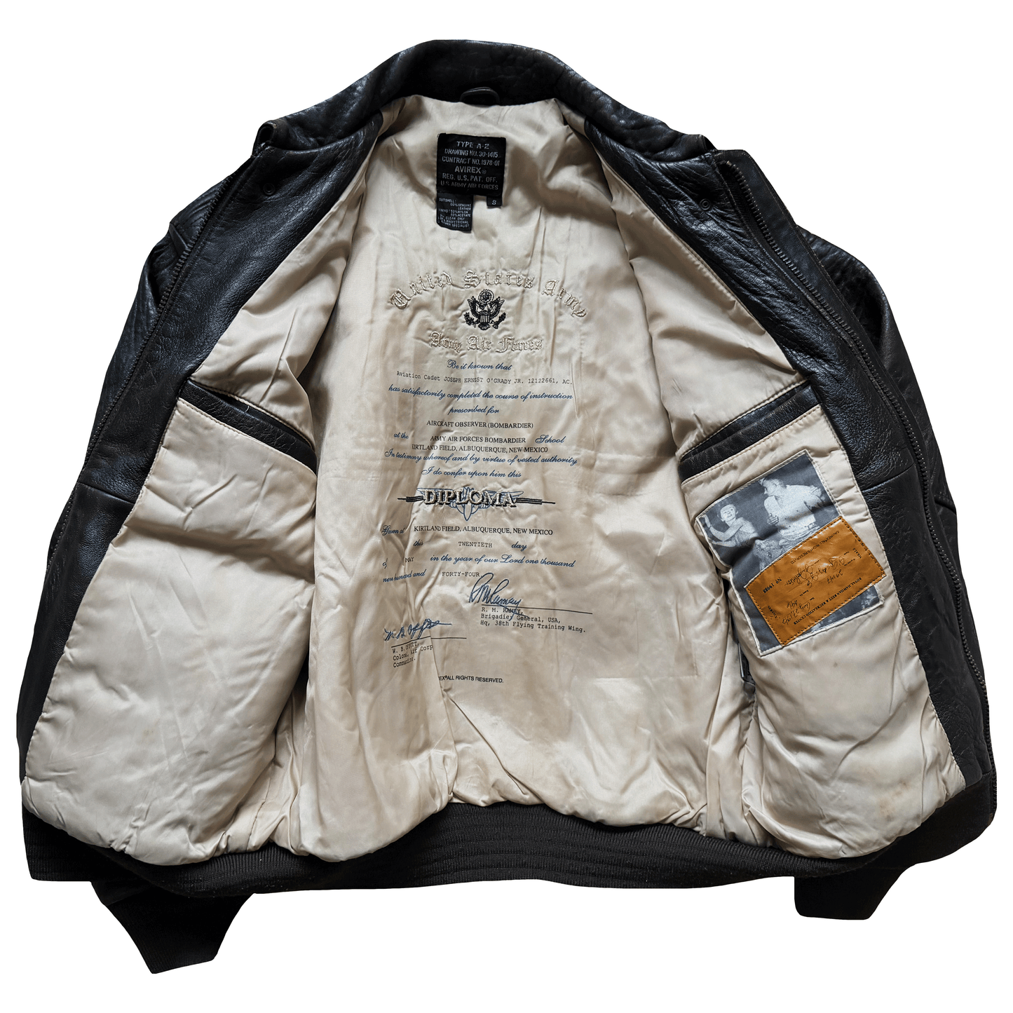 Avirex 'Saipan' 1988 A2 Leather Flight Jacket - S / M