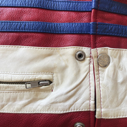 Avirex Lions Leather Varsity Jacket - M
