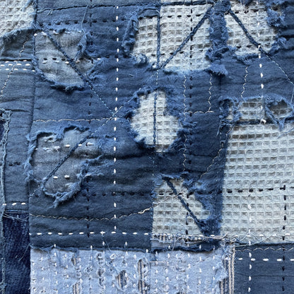 Indigo Boro Sashiko Distressed 501 Jeans - W30"