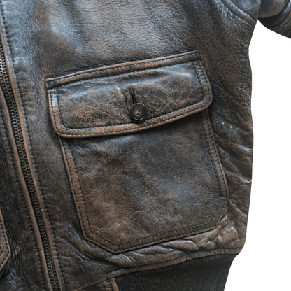 Avirex 1991 'Blue Angels' G-1 Leather Flight Jacket - S / M