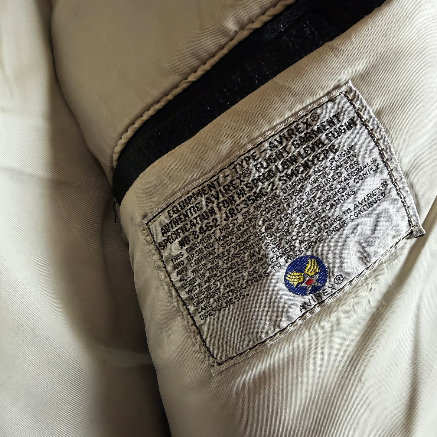 Avirex 'Slow Curves Ahead' Leather Biker Jacket - S/M