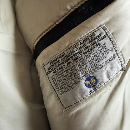 Avirex 'Slow Curves Ahead' Leather Biker Jacket - S/M