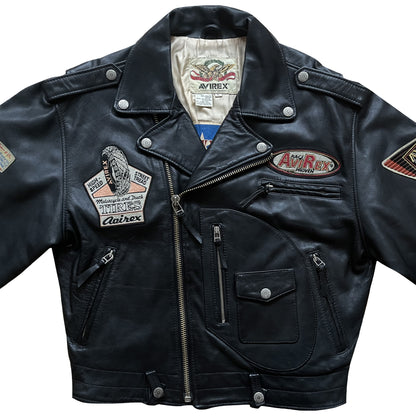 Avirex Leather Biker Jacket - L