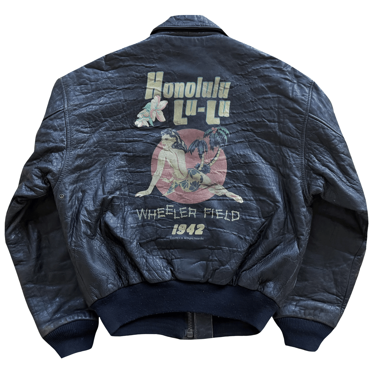 Avirex 'Honolulu Lu-Lu' 90's A2 Leather Flight Jacket - XS