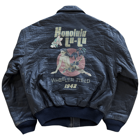 Avirex 'Honolulu Lu-Lu' 90's A2 Leather Flight Jacket - XS
