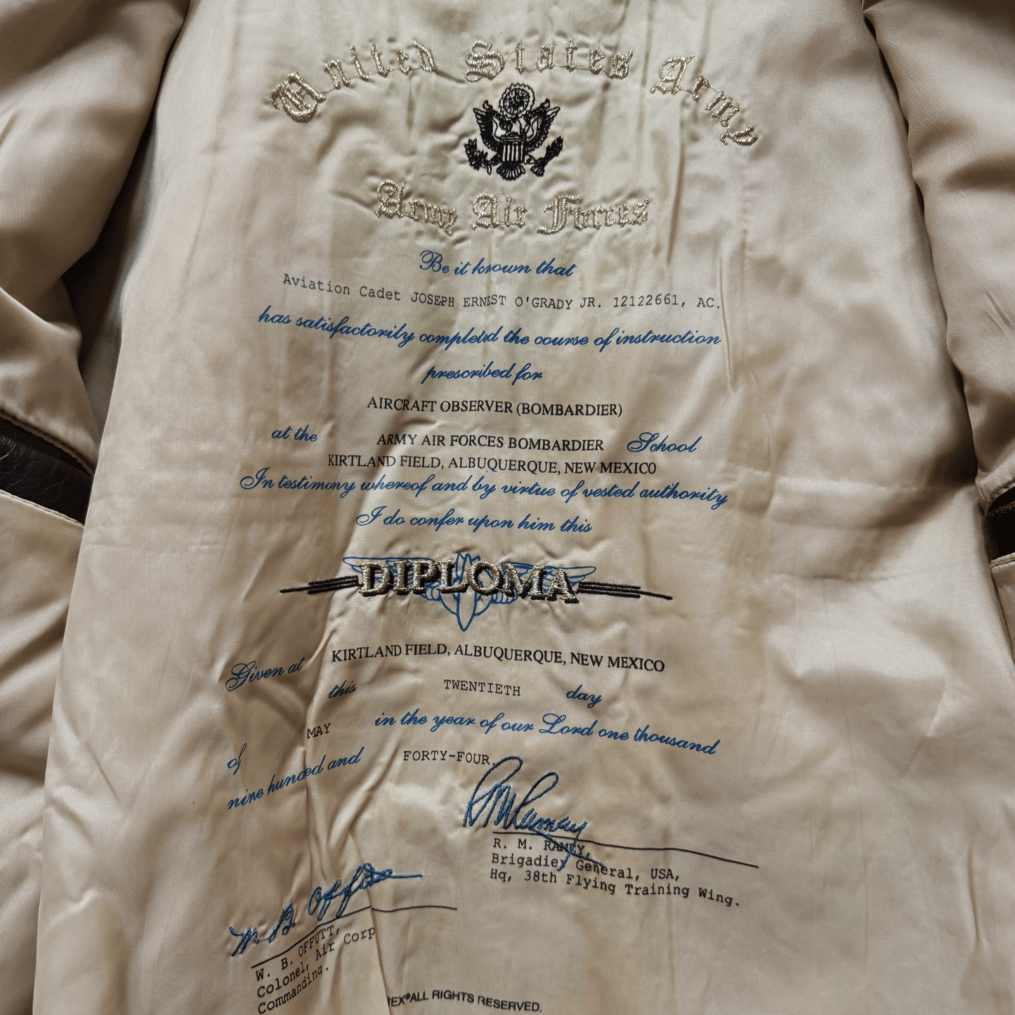Avirex 'Saipan' 1988 A2 Leather Flight Jacket - S / M