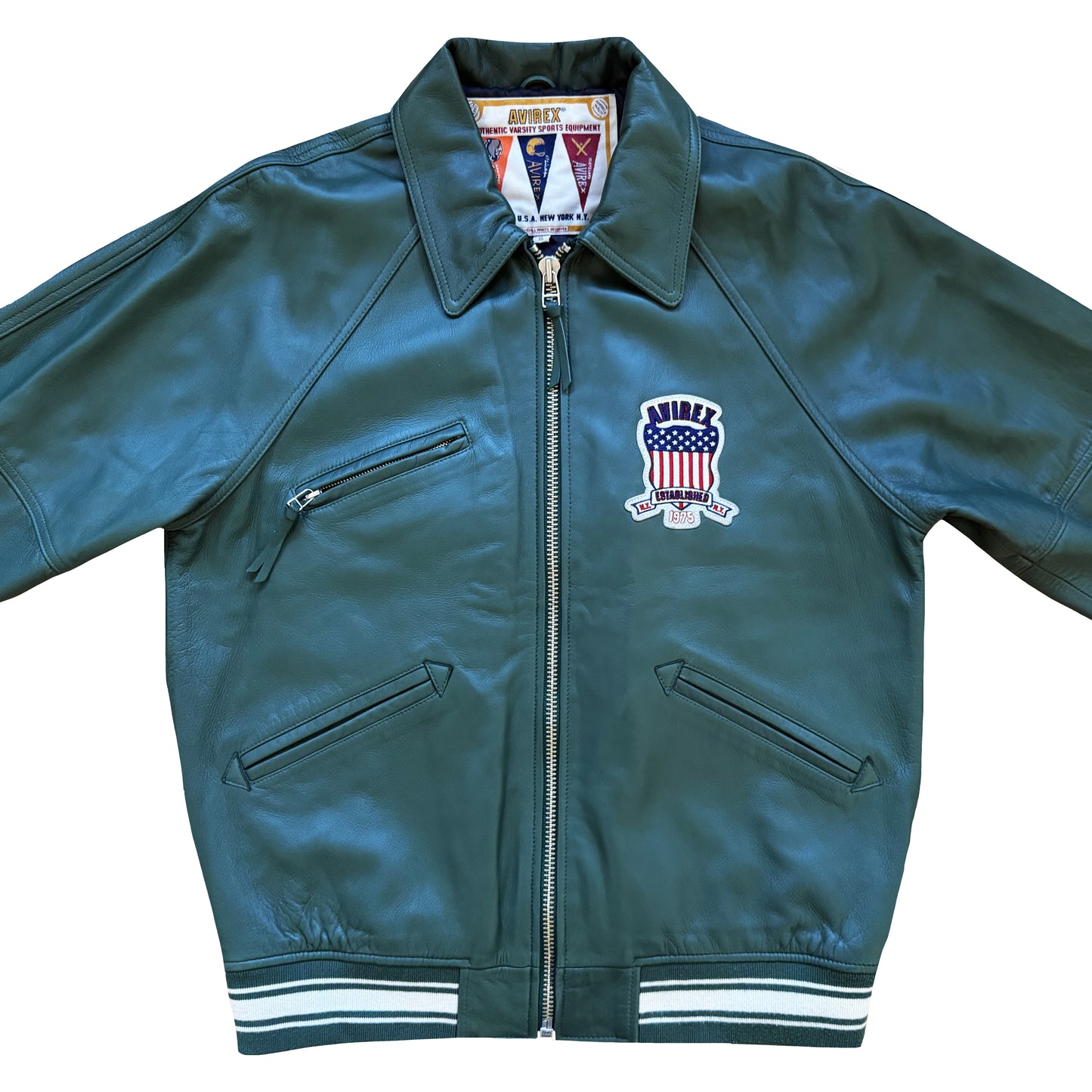 Avirex Icon Leather Varsity Jacket - XL