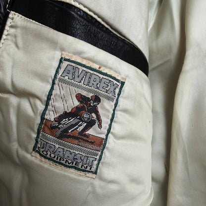 Avirex 'Slow Curves Ahead' Leather Biker Jacket - S/M