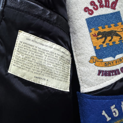 Avirex 'Red Tails' Leather Varsity Jacket - S