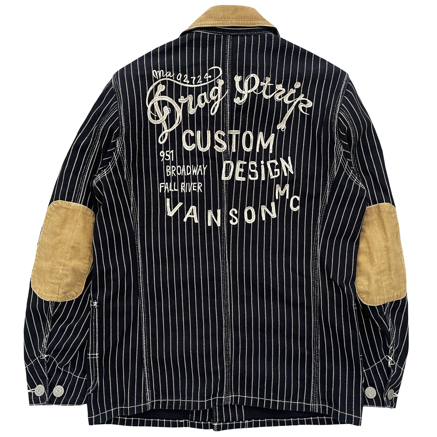 Vanson Leathers Pinstripe Worker Jacket