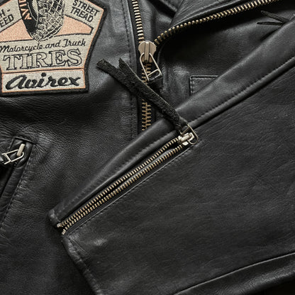 Avirex Leather Biker Jacket - L