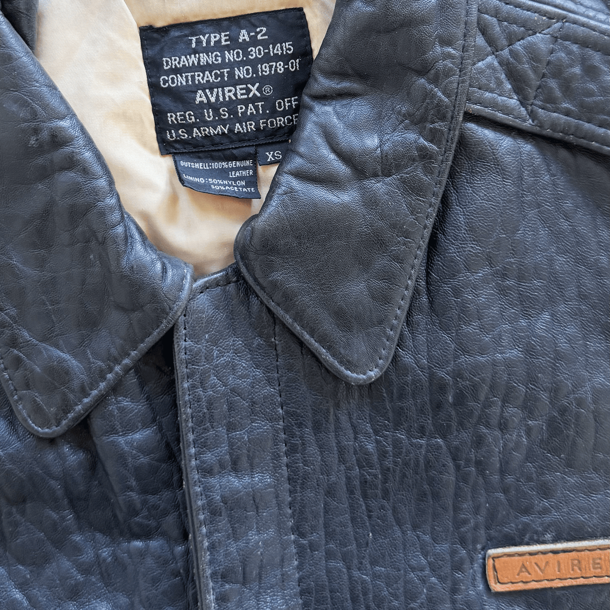 Avirex 'Honolulu Lu-Lu' 90's A2 Leather Flight Jacket - XS