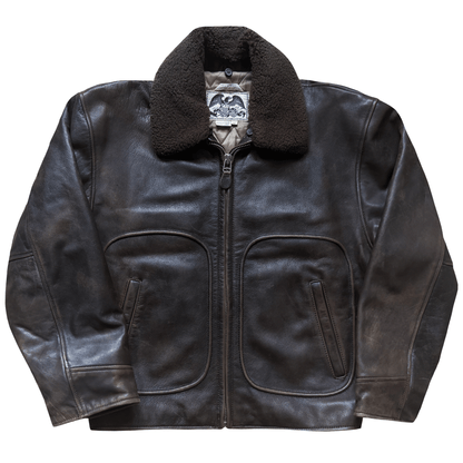 Avirex 1980's G-1 Heavyweight Leather Flight Jacket - M / L