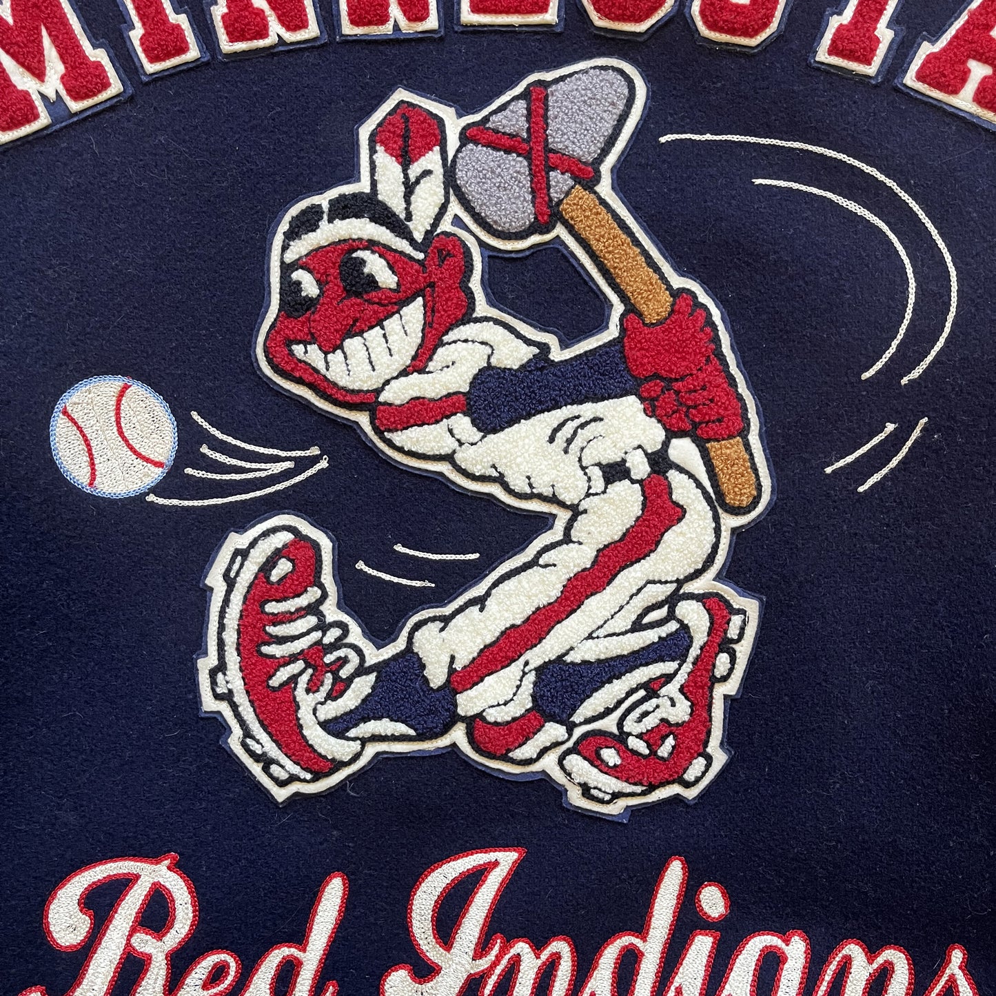 Style Eyes 'Minnesota Red Indians' Varsity Jacket - L