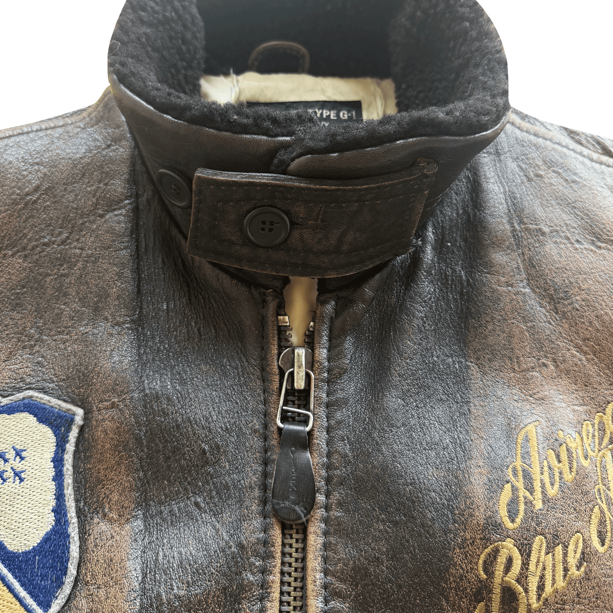 Avirex 1991 'Blue Angels' G-1 Leather Flight Jacket - S / M