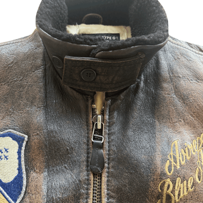 Avirex 1991 'Blue Angels' G-1 Leather Flight Jacket - S / M