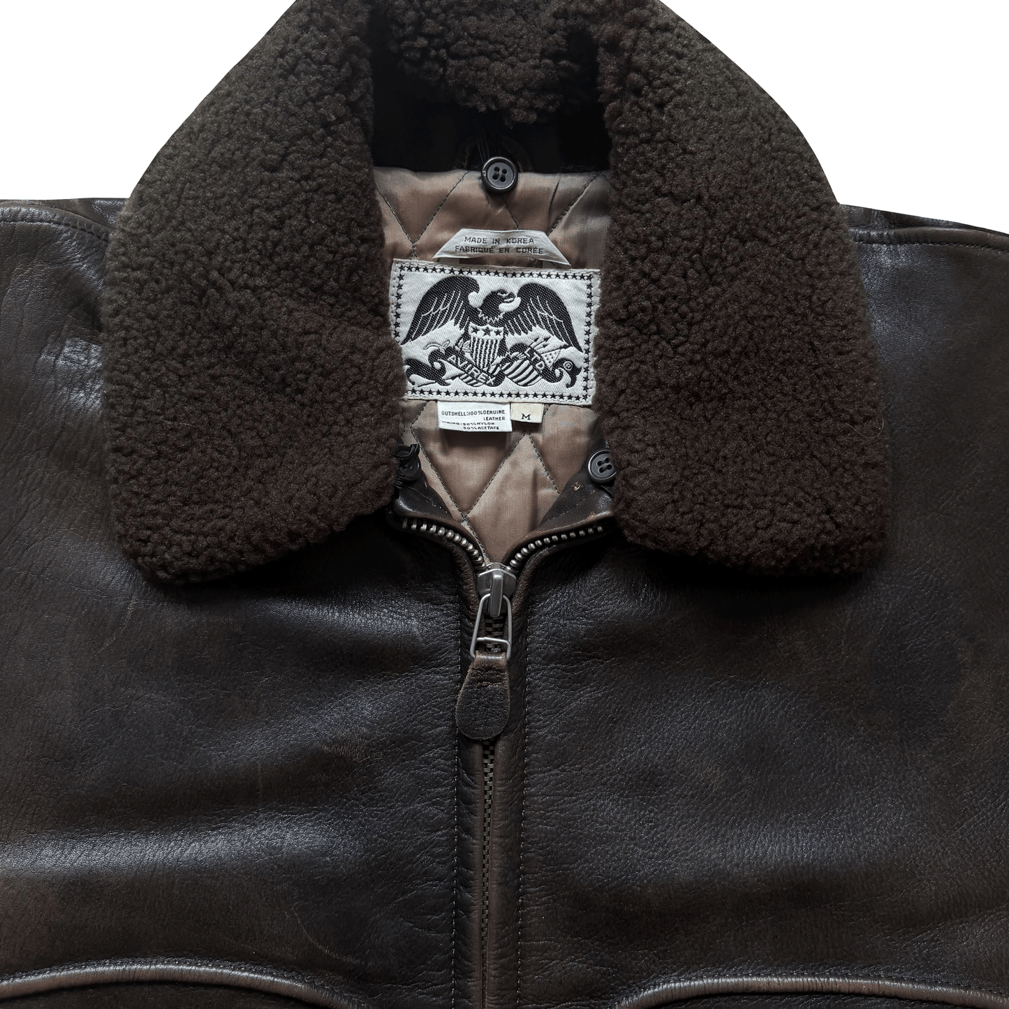Avirex 1980's G-1 Heavyweight Leather Flight Jacket - M / L