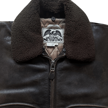 Avirex 1980's G-1 Heavyweight Leather Flight Jacket - M / L