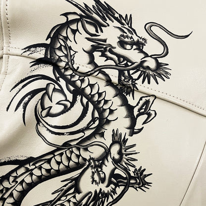 Avirex Leather Dragon Painted Jacket